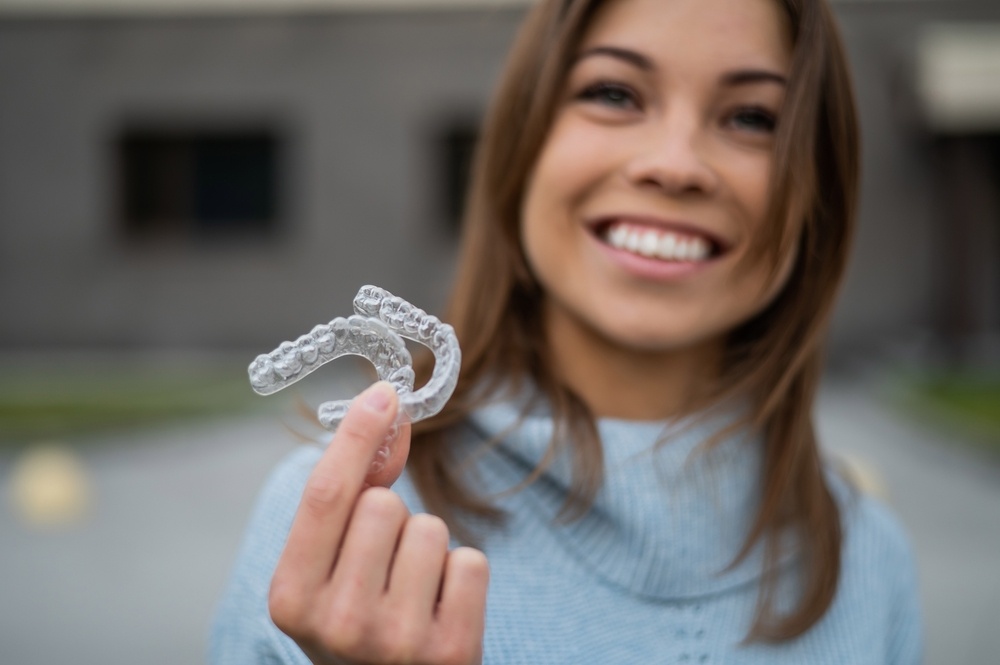 clear aligners on teeth